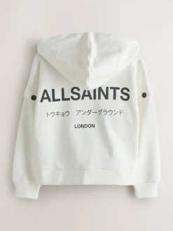 smALLSAINTS White Amphia Underground Zip Hoodie