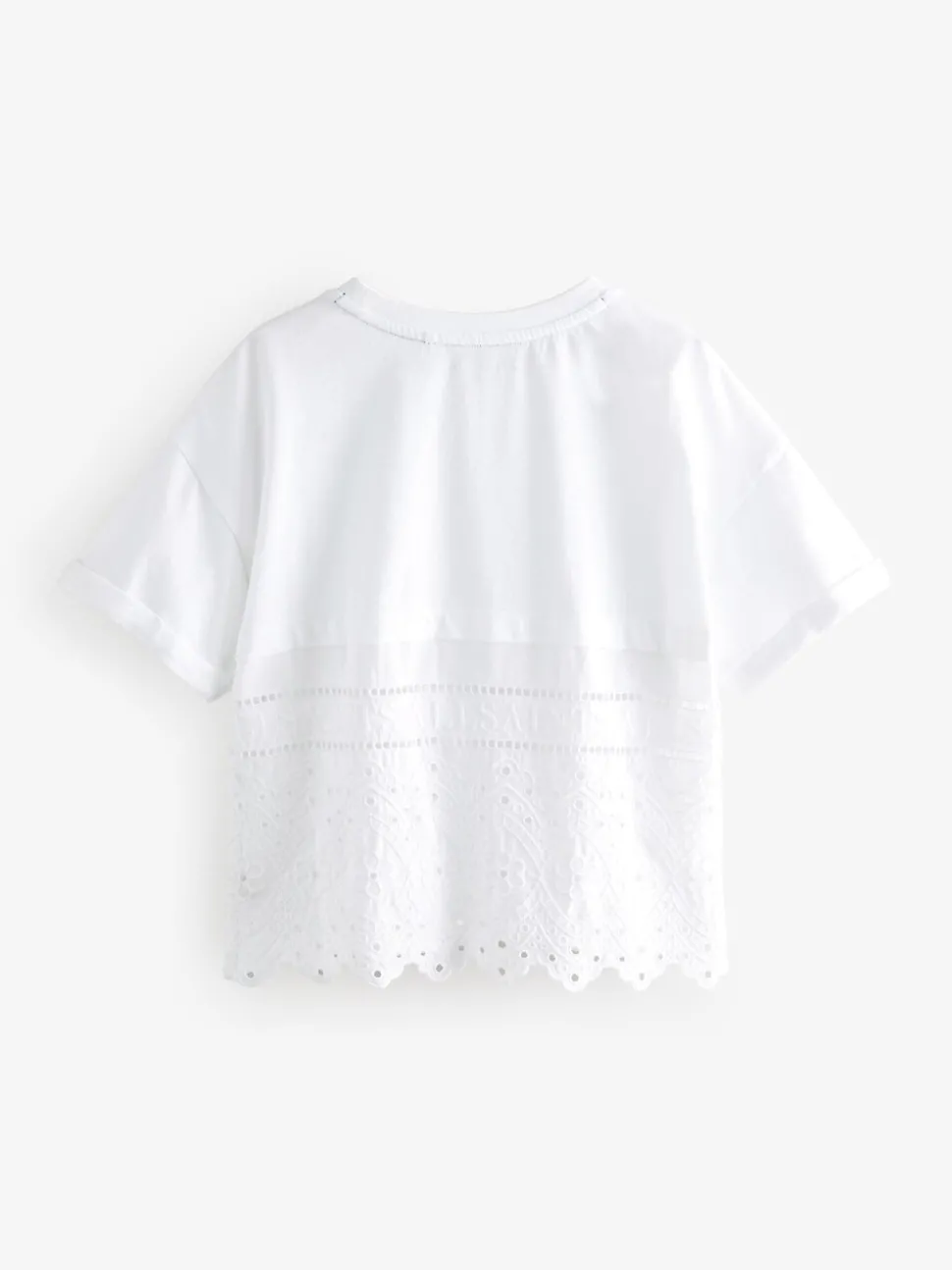 smALLSAINTS White Broderie Back T-Shirt