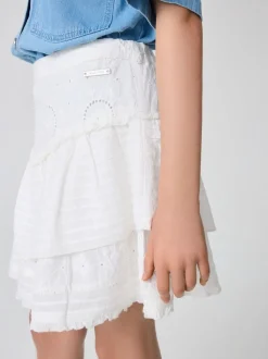 smALLSAINTS White Broderie Tiered Skirt
