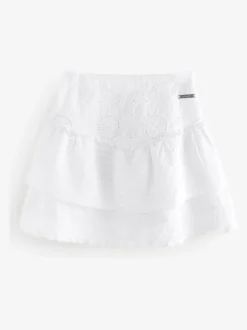 smALLSAINTS White Broderie Tiered Skirt