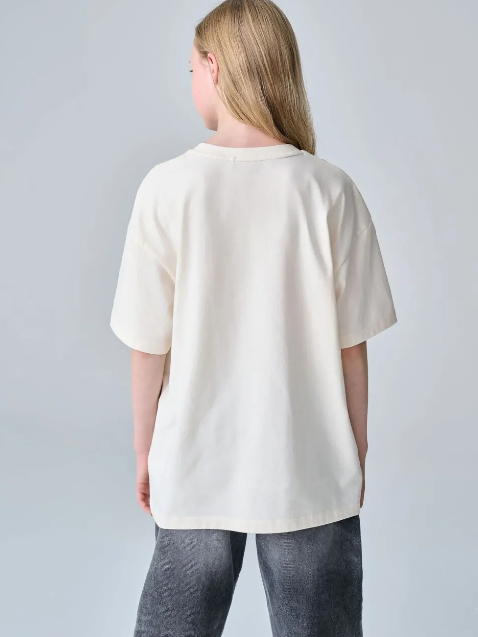 smALLSAINTS White/Guardian Graphic Oversized Crew Neck T-Shirt