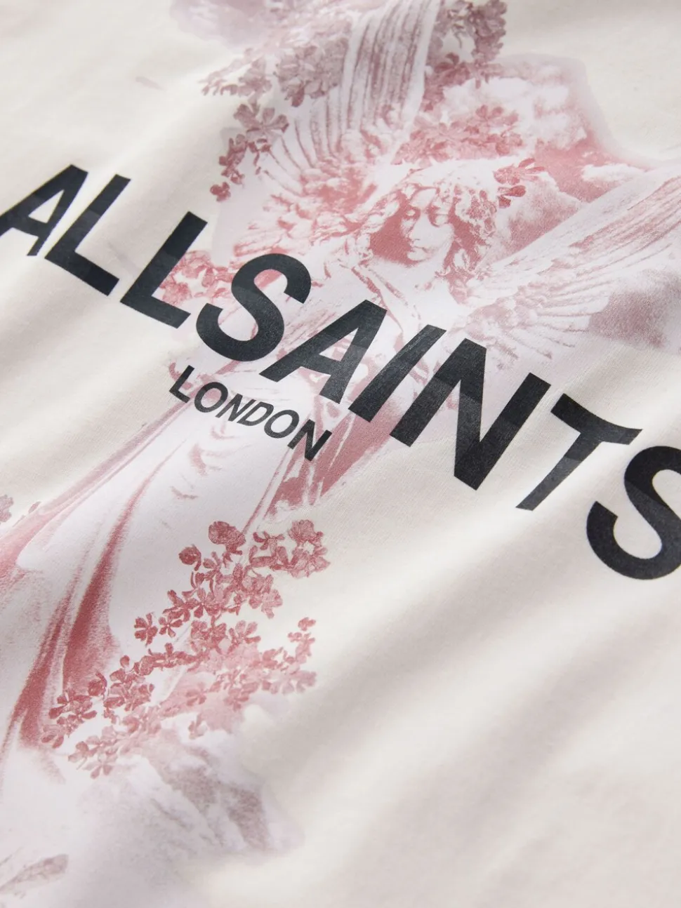 smALLSAINTS White/Guardian Graphic Oversized Crew Neck T-Shirt