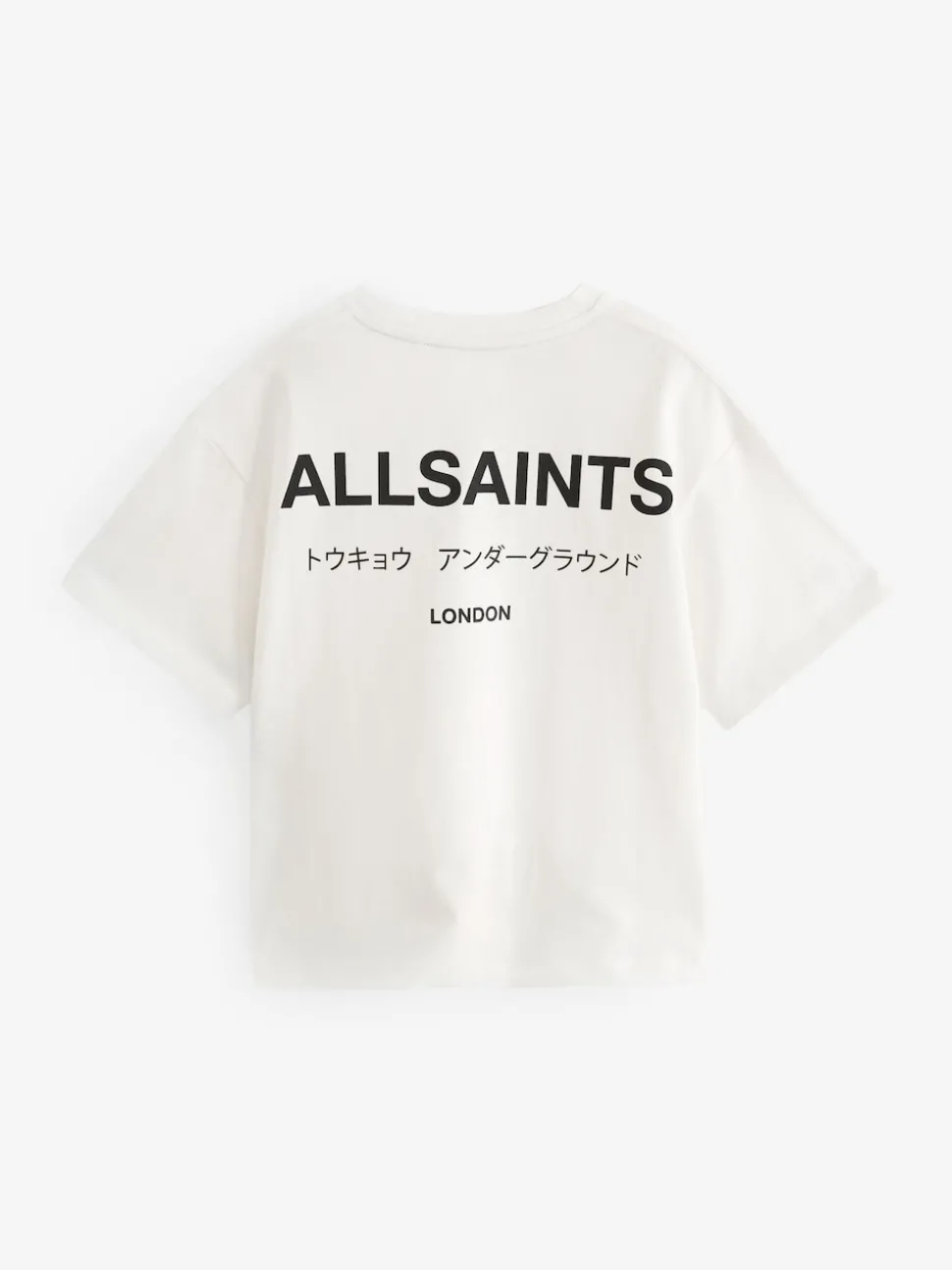 smALLSAINTS White Oversized Girls Underground Crew T-Shirt