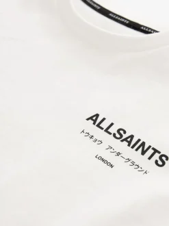 smALLSAINTS White Oversized Girls Underground Crew T-Shirt