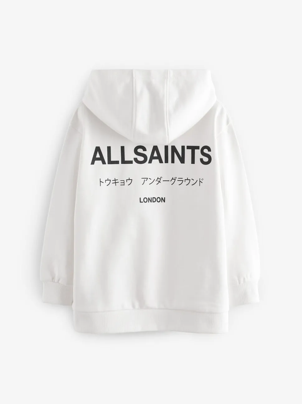 smALLSAINTS White Oversized Underground Pullover Hoodie