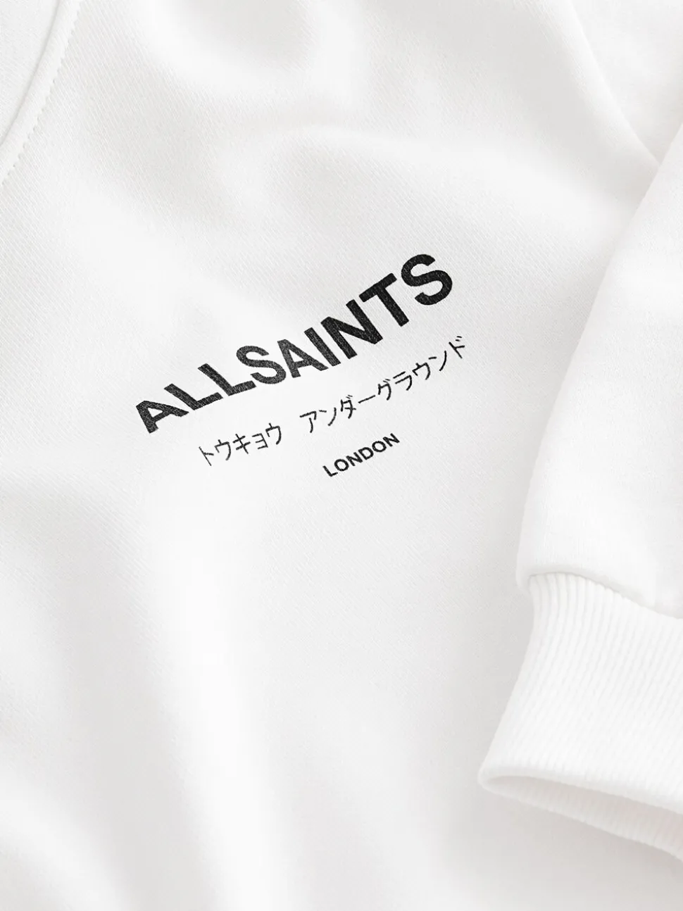 smALLSAINTS White Oversized Underground Pullover Hoodie