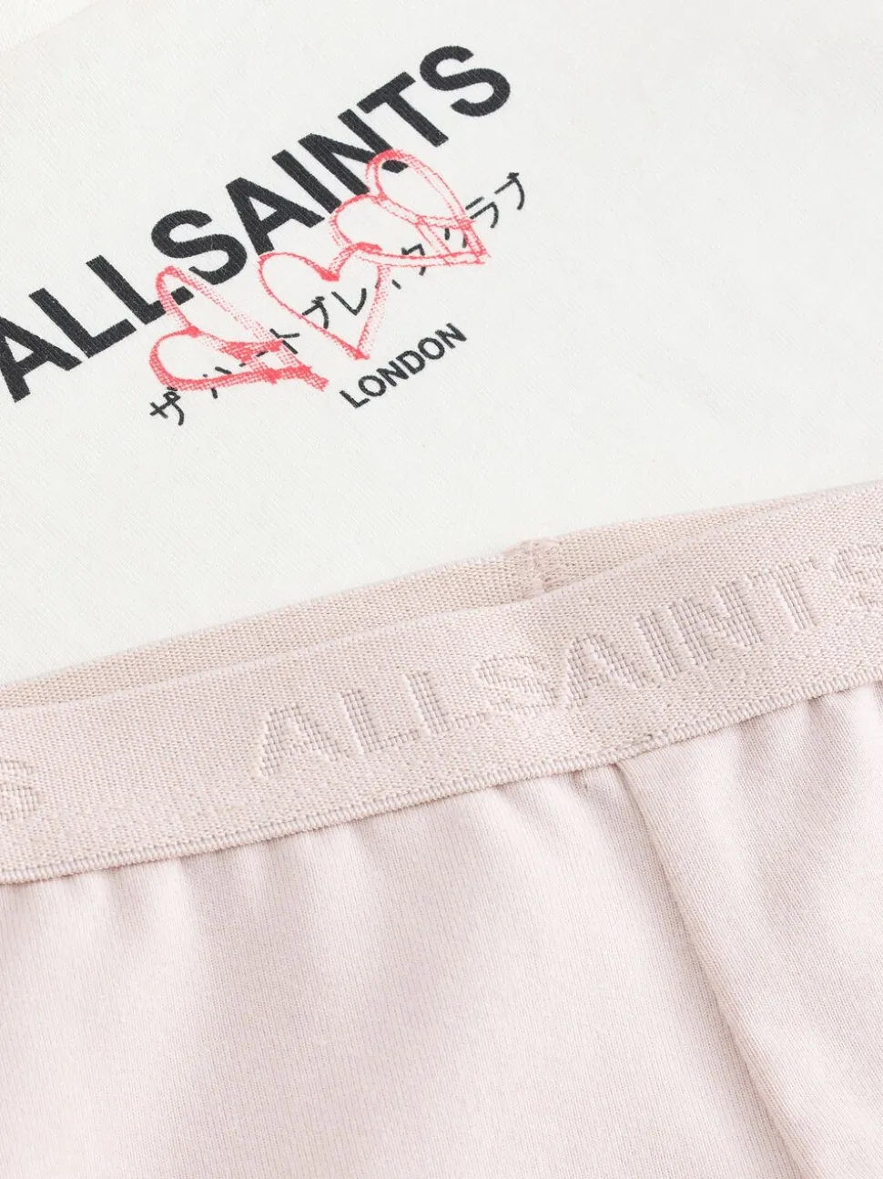 smALLSAINTS White/Pink Amore Underground Broderie T-Shirt and Leggings Younger Set
