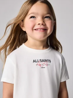 smALLSAINTS White/Pink Amore Underground Broderie T-Shirt and Leggings Younger Set