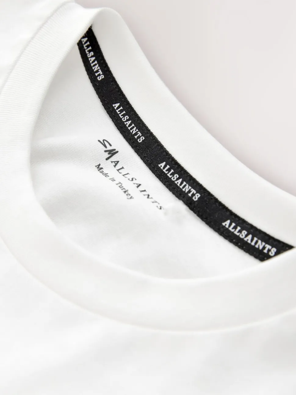 smALLSAINTS White Ruched Back Graphic Oversized Crew Neck T-Shirt