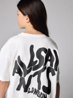 smALLSAINTS White/Snake Orlando Oversized T-Shirt and Cycling Shorts Set