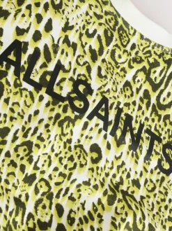 smALLSAINTS Yellow Leopard Oversized Rihan Baloon Sleeve Sweatshirt