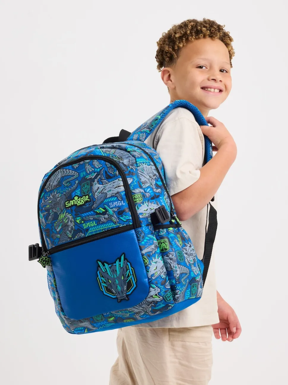 Smiggle Blue All Stars Classic Attach Backpack