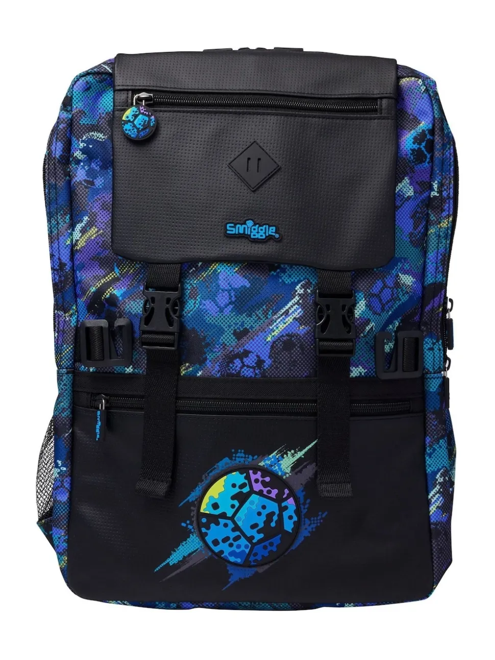 Smiggle Blue Trailblazer Foldover Attach Backpack