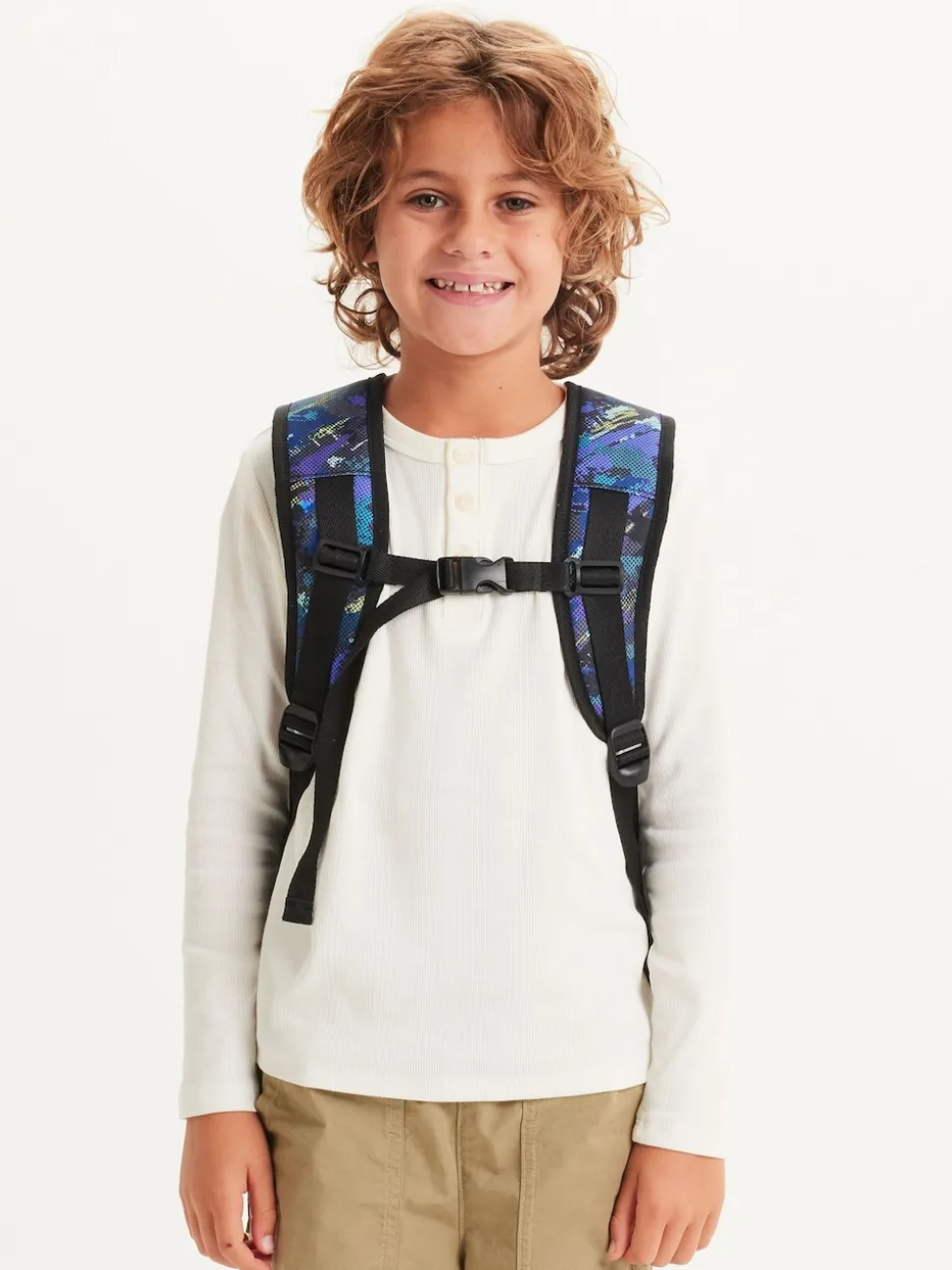 Smiggle Blue Trailblazer Foldover Attach Backpack
