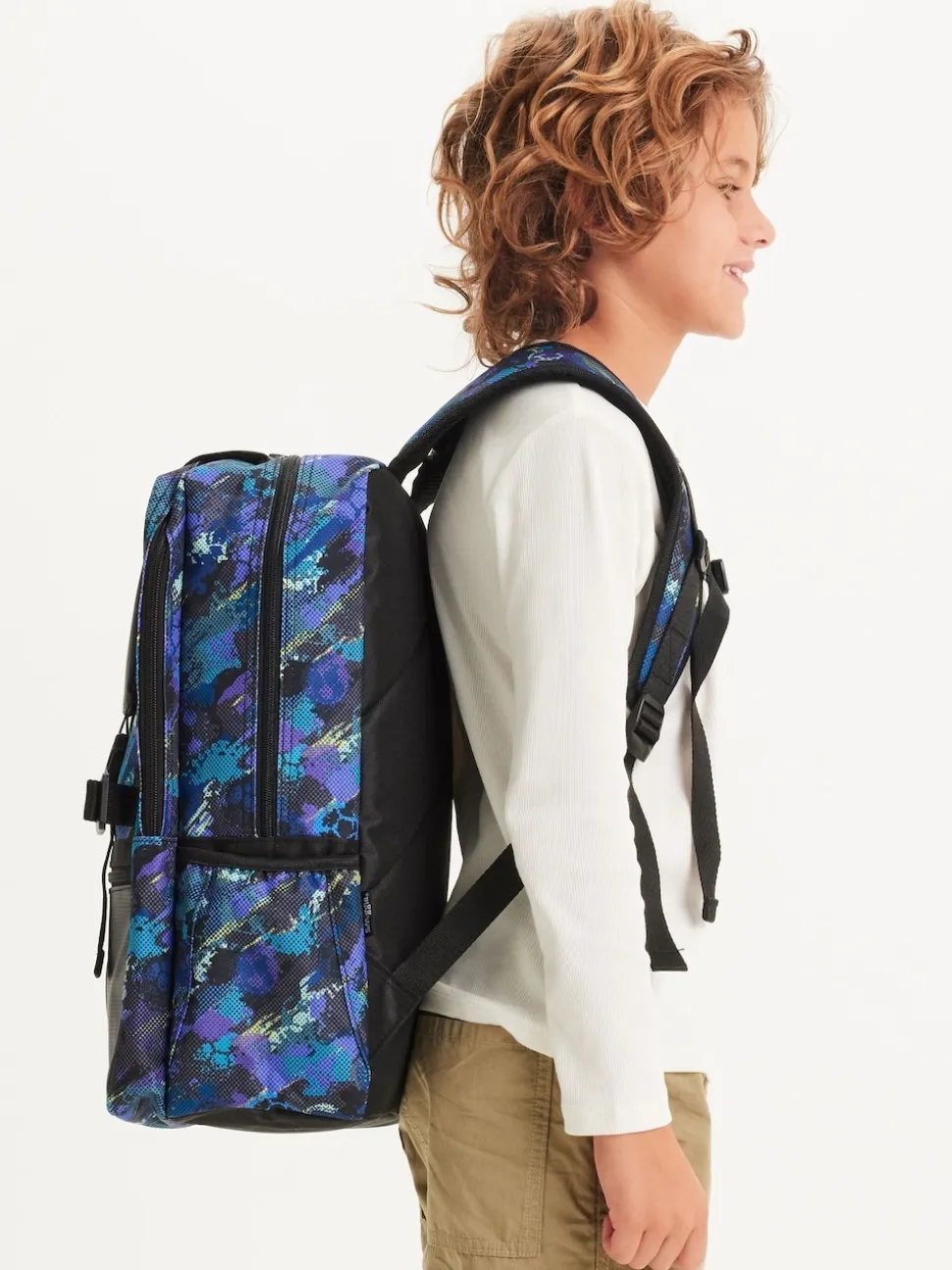 Smiggle Blue Trailblazer Foldover Attach Backpack