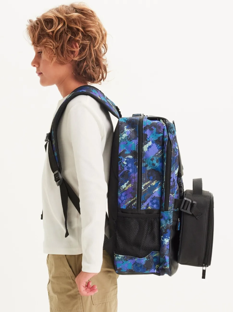 Smiggle Blue Trailblazer Foldover Attach Backpack