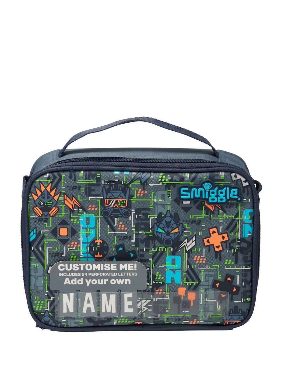 Smiggle Grey Trailblazer Foldover Attach Backpack