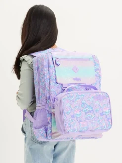 Smiggle Purple Trailblazer Foldover Attach Backpack
