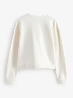 Society 8 Cream Matching Family Christmas Bow Sweatshirt (5-14yrs)