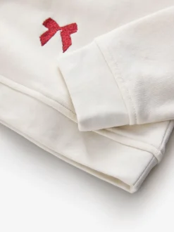 Society 8 Cream Matching Family Christmas Bow Sweatshirt (5-14yrs)