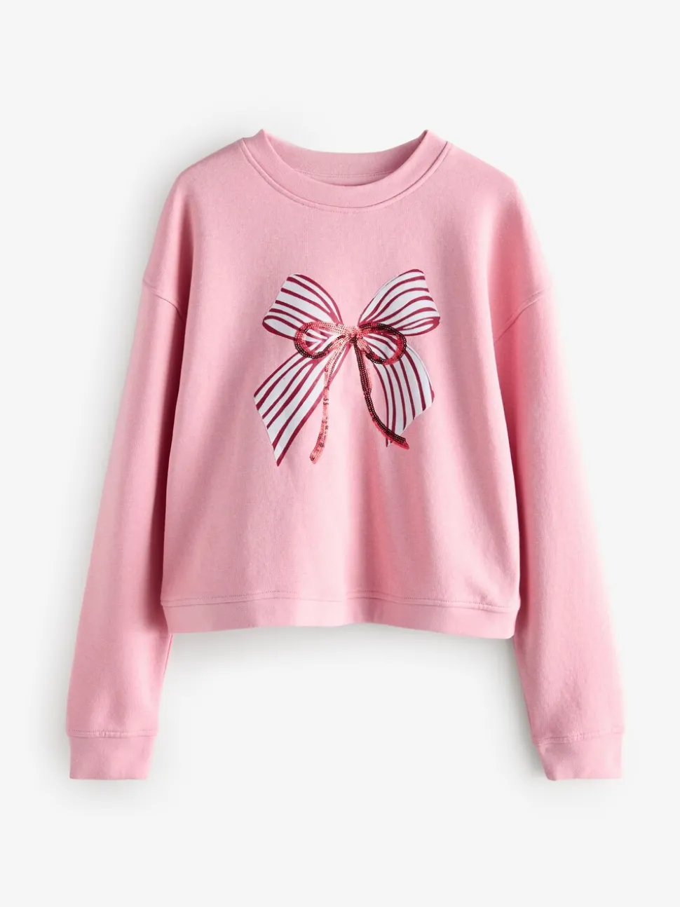 Society 8 Pink Matching Family Betty Bow Christmas Sweatshirt (5-14 yrs)
