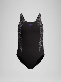 Speedo Black Hyperboom Splice Muscleback Swimsuit