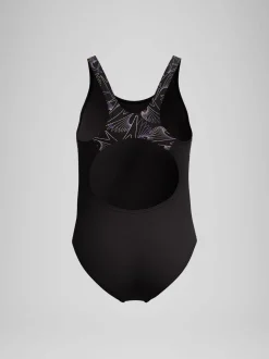 Speedo Black Hyperboom Splice Muscleback Swimsuit