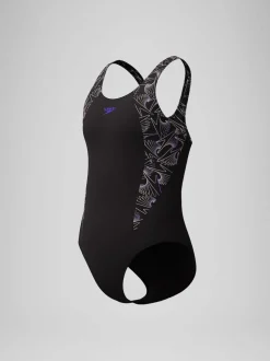 Speedo Black Hyperboom Splice Muscleback Swimsuit