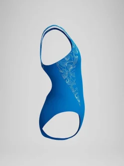 Speedo Blue Hyperboom Splice Muscleback Swimsuit