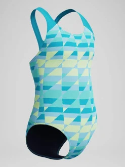 Speedo Blue Print Splashback One Piece Swimsuit