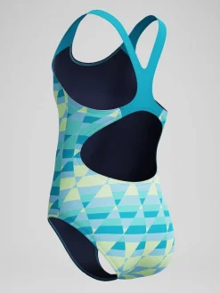 Speedo Blue Print Splashback One Piece Swimsuit
