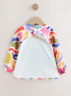 Stampy Floral Weaning And Feeding Sleeved Bib