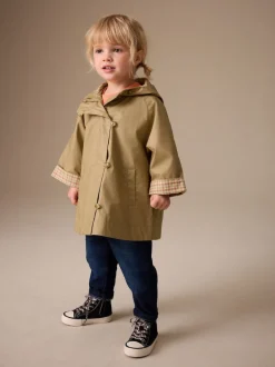 Stone Shower Resistant Hooded Trench Coat (3mths-7yrs)