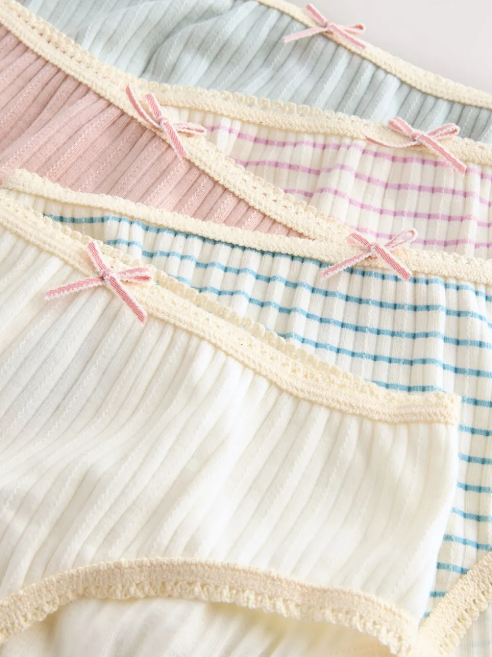 Stripe/Plain Texture Briefs 5 Pack (1.5-16yrs)