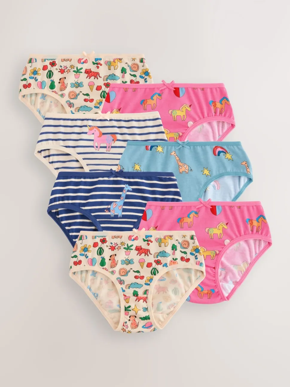 Stripe Unicorn Briefs 7 Pack (1.5-12yrs)