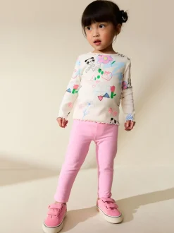 Sugar Pink Plain Leggings (3mths-7yrs)