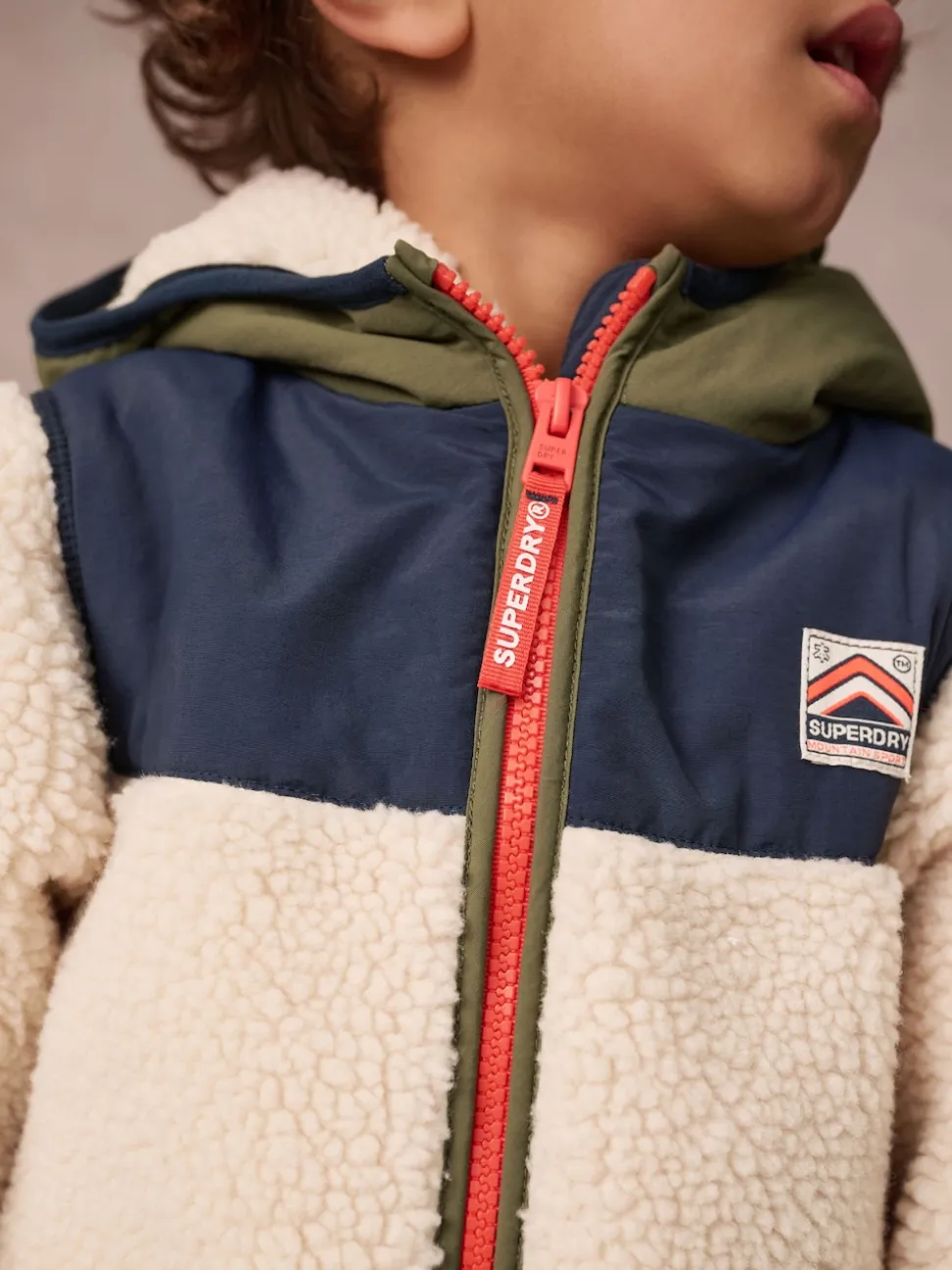 Superdry Beige Sherpa Snowsuit