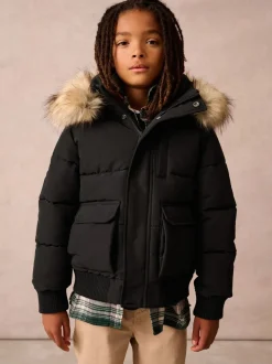Superdry Black Everest Bomber Coat