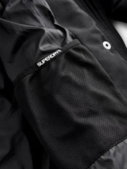 Superdry Black Everest Longline Puffer Coat