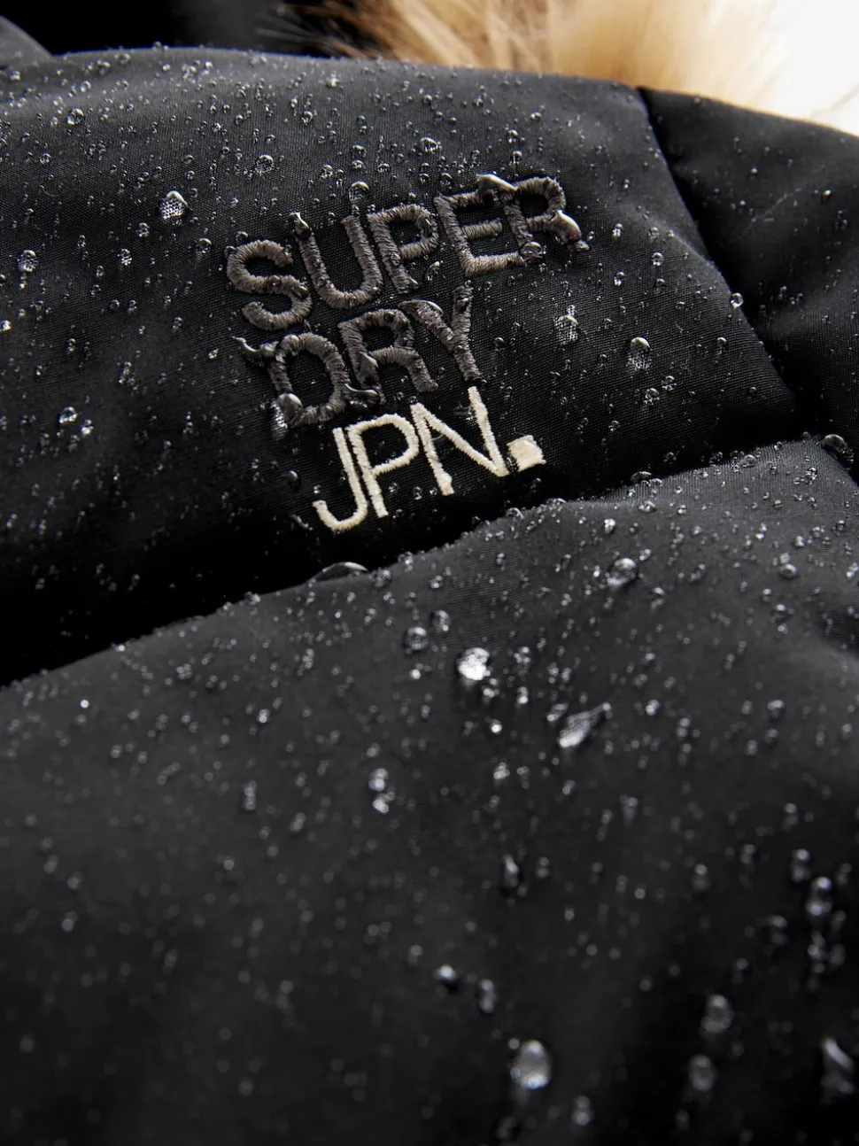 Superdry Black Everest Longline Puffer Coat