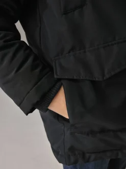 Superdry Black Everest Parka Coat
