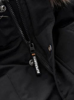 Superdry Black Everest Parka Coat