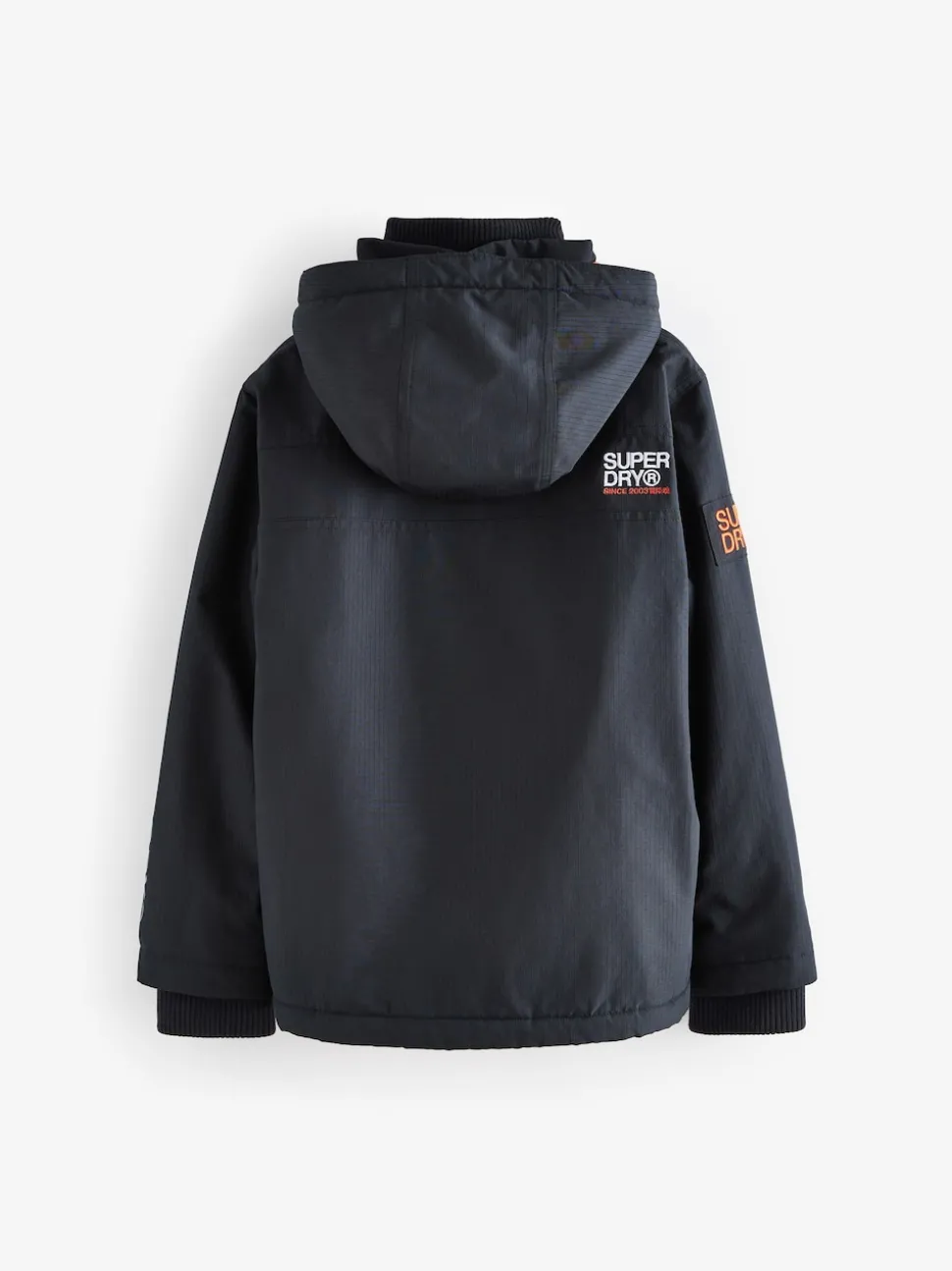 Superdry Black Fleece Lined Ripstop Coat