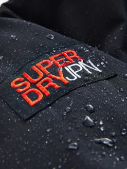 Superdry Black Fleece Lined Ripstop Coat