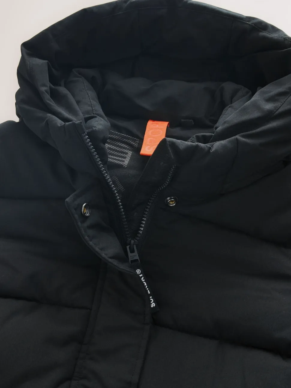 Superdry Black Longline Puffer Coat