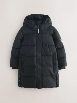 Superdry Black Longline Puffer Coat