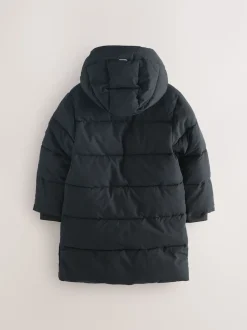 Superdry Black Longline Puffer Coat