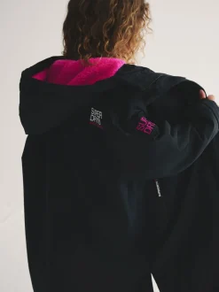 Superdry Black/Pink Changing Robe