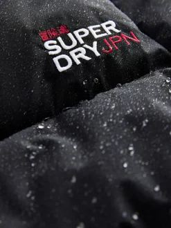 Superdry Black Sports Puffer Coat