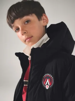 Superdry Black Sports Puffer Coat